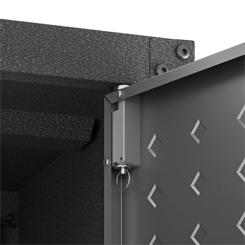 Manhattan Comfort Fortress 3-Piece Metal Mobile Garage Cabinet Set in Gray
