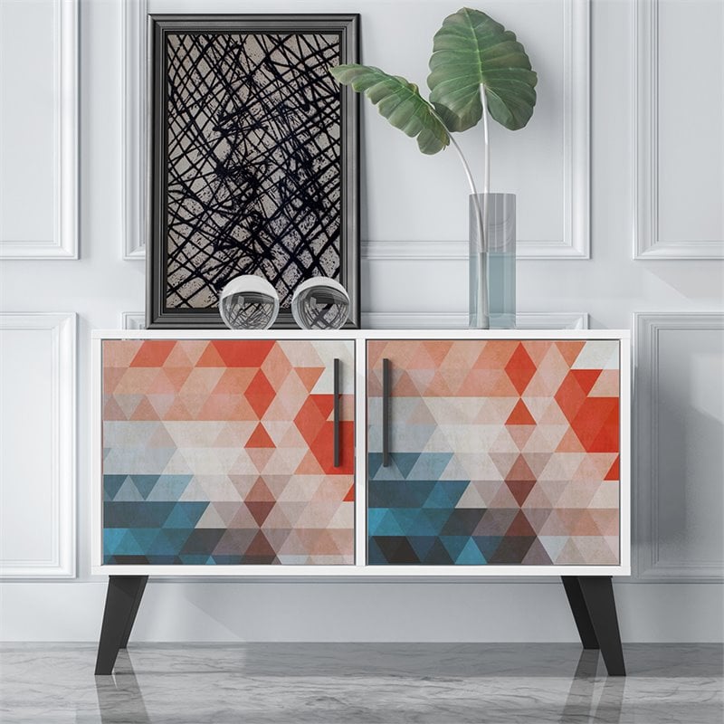 Manhattan Comfort Amsterdam Engineered Wood Sideboard in Multi-Color