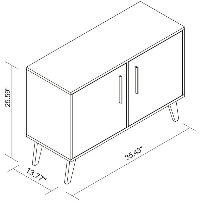 Manhattan Comfort Amsterdam Engineered Wood Sideboard in Multi-Color