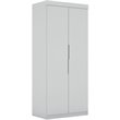 Manhattan Comfort Mulberry Wood Sectional Corner Wardrobe Closet in White