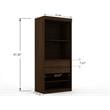 Manhattan Comfort Mulberry Wood Sectional Corner Wardrobe Closet in Brown