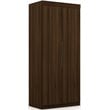 Manhattan Comfort Mulberry Wood Sectional Corner Wardrobe Closet in Brown