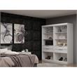 Manhattan Comfort Mulberry 2-Piece Wood Open Sectional Closet Set in White