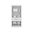 Manhattan Comfort Mulberry 2-Piece Wood Open Sectional Closet Set in White