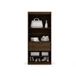 Manhattan Comfort Mulberry 2-Piece Wood Open Sectional Closet Set in Brown