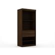 Manhattan Comfort Mulberry 2-Piece Wood Open Sectional Closet Set in Brown