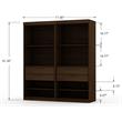 Manhattan Comfort Mulberry 2-Piece Wood Wardrobe Closet Set in Brown