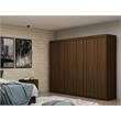 Manhattan Comfort Mulberry 3-Piece Wood Wardrobe Closet Set in Brown