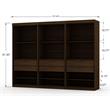 Manhattan Comfort Mulberry 3-Piece Wood Wardrobe Closet Set in Brown