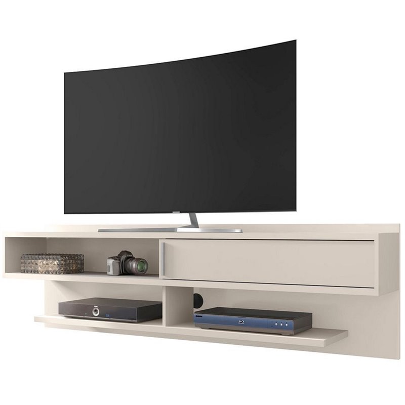 Manhattan Comfort Astor 21&quotH Wood Floating Entertainment Center in Off White