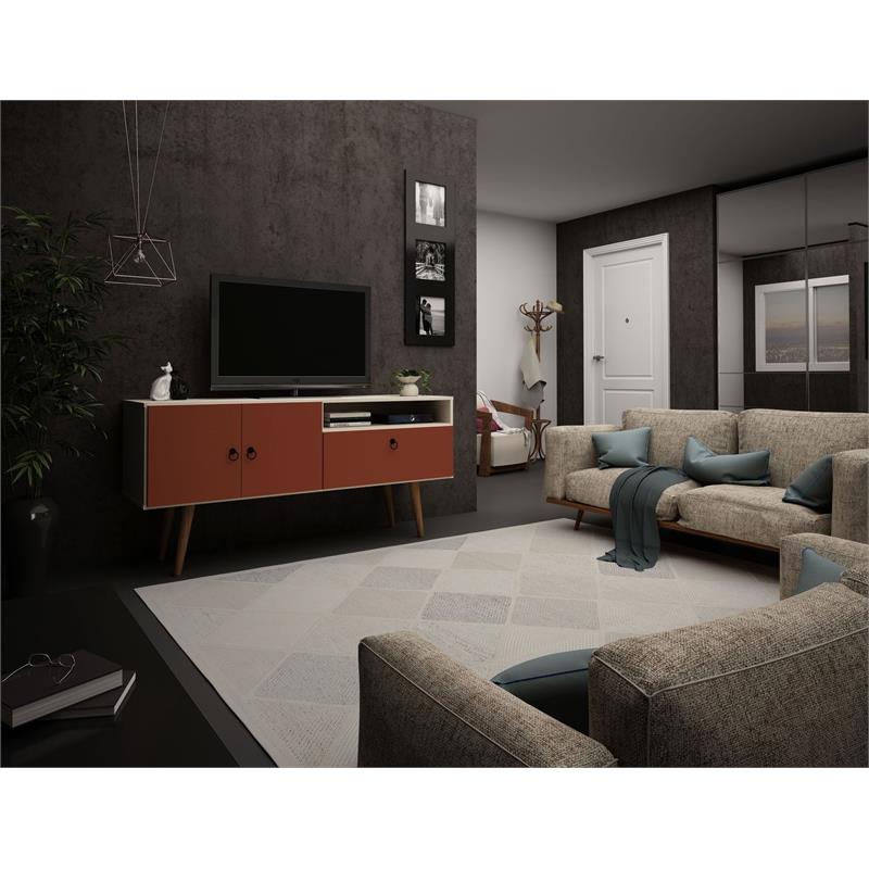 Manhattan Comfort Tribeca Wood TV Stand for TVs up to 46