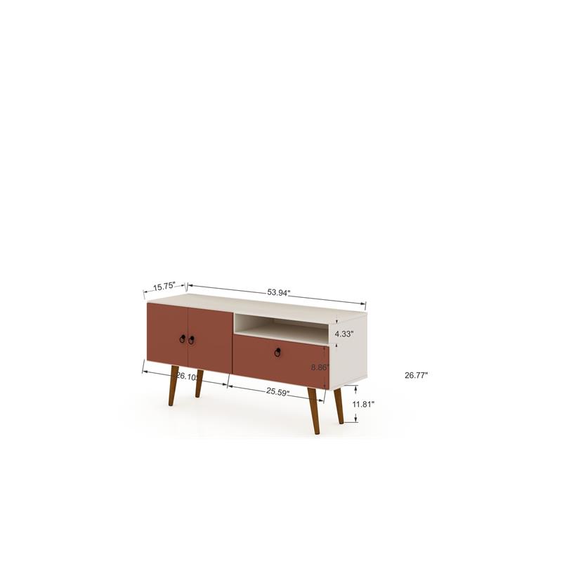 Manhattan Comfort Tribeca Wood TV Stand for TVs up to 46