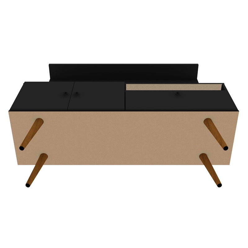 Manhattan Comfort Tribeca 2-Piece Solid Wood TV Stand for TVs up to 46