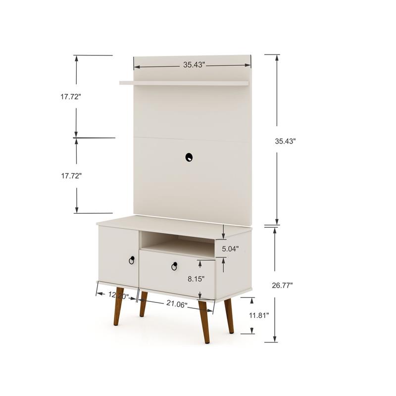 Manhattan Comfort Tribeca 2-Piece Wood TV Stand for TVs up to 32