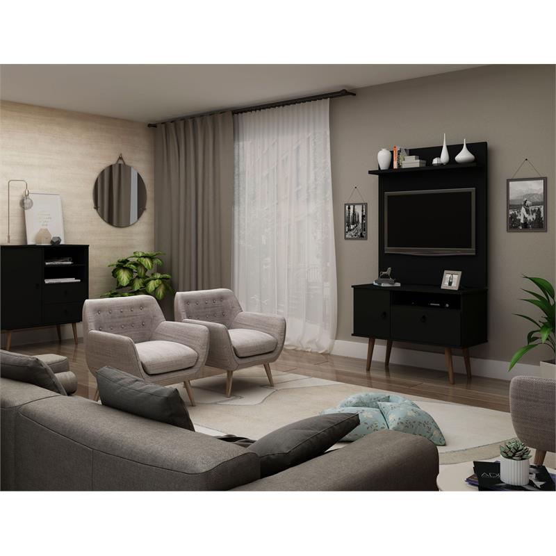 Manhattan Comfort Tribeca 2-Piece Solid Wood TV Stand for TVs up to 32