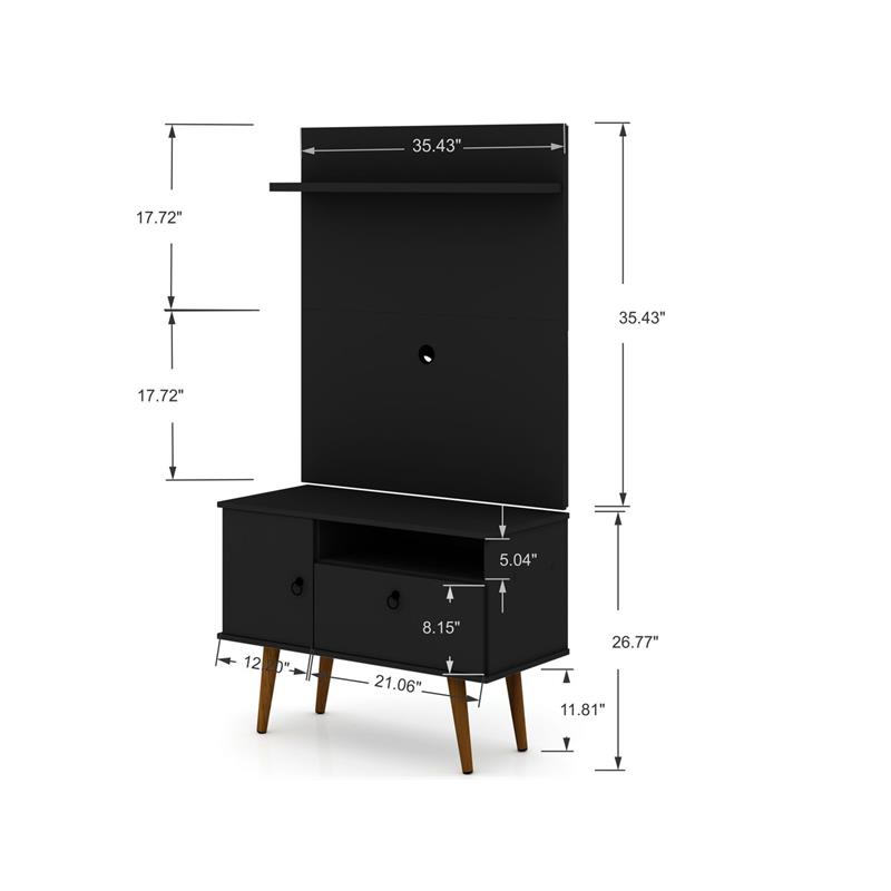 Manhattan Comfort Tribeca 2-Piece Solid Wood TV Stand for TVs up to 32