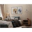Manhattan Comfort Rockefeller 1-Drawer Wood Nightstand in Natural & Gray