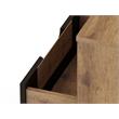 Manhattan Comfort Rockefeller 1-Drawer Wood Nightstand in Natural & Gray