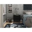 Manhattan Comfort Rockefeller 2-Drawer Engineered Wood Nightstand in Black