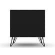 Manhattan Comfort Rockefeller 2-Drawer Engineered Wood Nightstand in Black