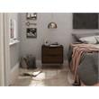 Manhattan Comfort Rockefeller 2-Drawer Wood Nightstand in Brown