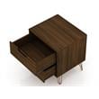 Manhattan Comfort Rockefeller 2-Drawer Wood Nightstand in Brown