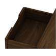 Manhattan Comfort Rockefeller 2-Drawer Wood Nightstand in Brown