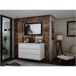 Manhattan Comfort Rockefeller 3-Drawer Wood Dresser in White