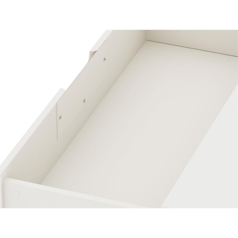 Manhattan Comfort Rockefeller 3-Drawer Wood Dresser in White