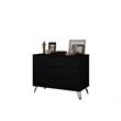 Manhattan Comfort Rockefeller 3-Drawer Wood Dresser in Black