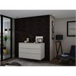 Manhattan Comfort Rockefeller 3-Drawer Wood Dresser in Off White