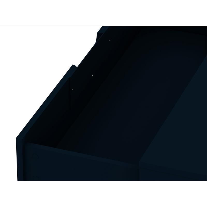 Manhattan Comfort Rockefeller 3-Drawer Wood Dresser in Midnight Blue