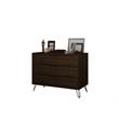 Manhattan Comfort Rockefeller 3-Drawer Wood Dresser in Brown