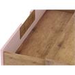 Manhattan Comfort Rockefeller 3-Drawer Wood Dresser in Rose Pink