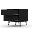 Manhattan Comfort Rockefeller Wood Dresser and Nightstand in Black