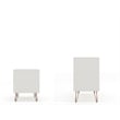 Manhattan Comfort Rockefeller Wood Dresser and Nightstand in Off White/Natural