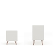 Manhattan Comfort Rockefeller Wood Dresser and Nightstand in Off White