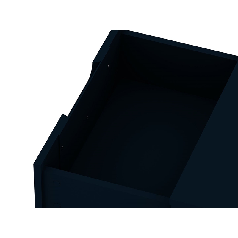 Manhattan Comfort Rockefeller Wood Dresser and Nightstand in Midnight Blue