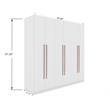 Manhattan Comfort Gramercy 3-Sectional Wood Wardrobe Armoire Closet in White