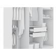 Manhattan Comfort Gramercy 3-Sectional Wood Wardrobe Armoire Closet in White