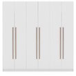 Manhattan Comfort Gramercy 3-Sectional Wood Wardrobe Armoire Closet in White