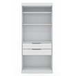 Manhattan Comfort Mulberry Wood Open Sectional Closet in White