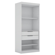 Manhattan Comfort Mulberry Wood Open Sectional Closet in White