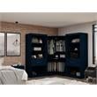 Manhattan Comfort Mulberry 3-Pc Wood Open Sectional Corner Closet Set in Blue