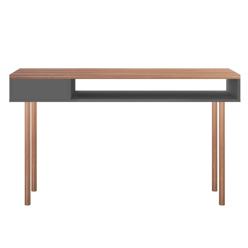 Windsor 47.24 Console Accent Table in Gray and Nature
