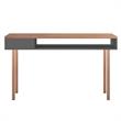 Windsor 47.24 Console Accent Table in Gray and Nature
