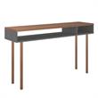 Windsor 47.24 Console Accent Table in Gray and Nature