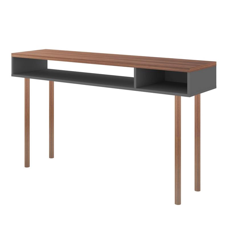 Windsor 47.24 Console Accent Table in Gray and Nature
