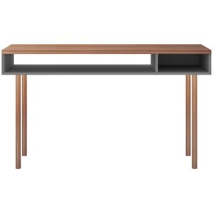 Windsor 47.24 Console Accent Table in Gray and Nature