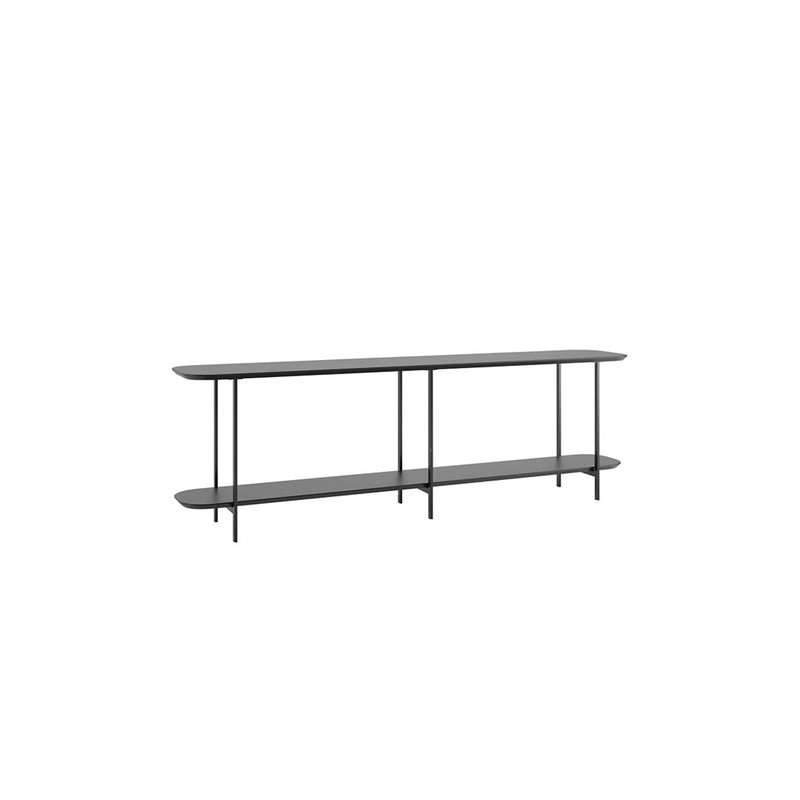 Celine Metal Side Table Console in Black
